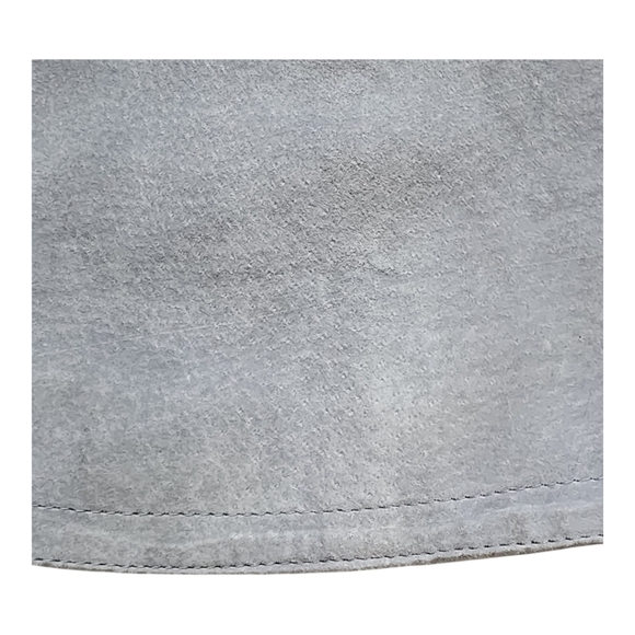 Vintage A.M.I. Suede Leather Jacket L Gray Satin Lined Western Y2K 90s - Picture 16 of 16